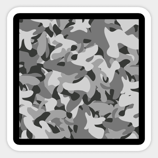 Camouflage Seamless Pattern Sticker by aquariart